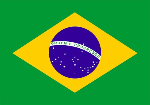 2D illustration of the flag of Brazil