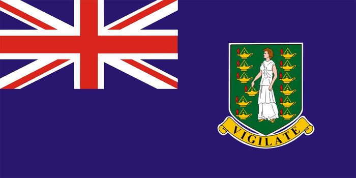 British Virgin Islands Flag national flag. 2D flag Illustration clip art