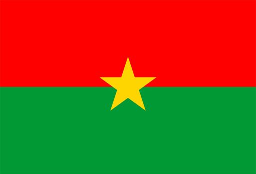 2D illustration of the flag of Burkina Faso vector