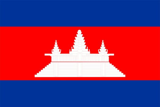 2D illustration of the flag of Cambodia