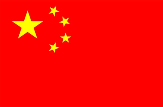 2D illustration of the flag of China vector