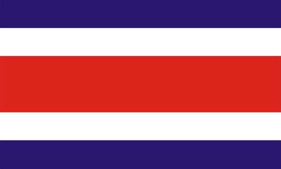 2D illustration of the flag of Costa Rica