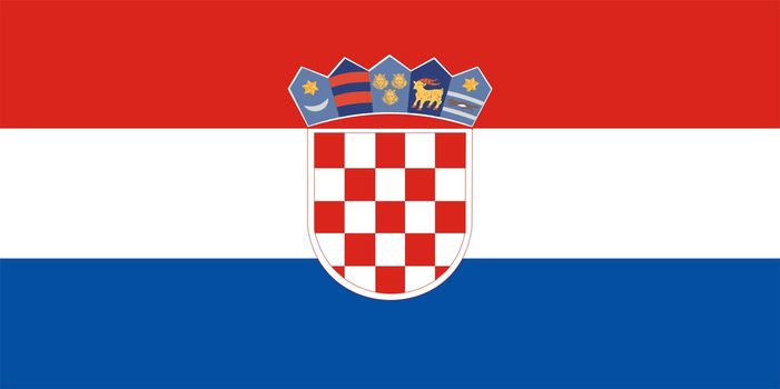 2D illustration of the flag of Croatia