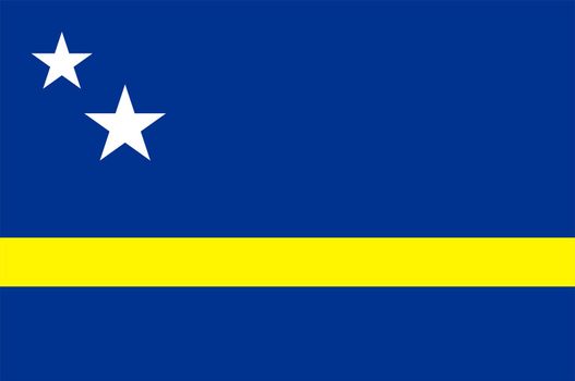 2D illustration of the flag of Curacao