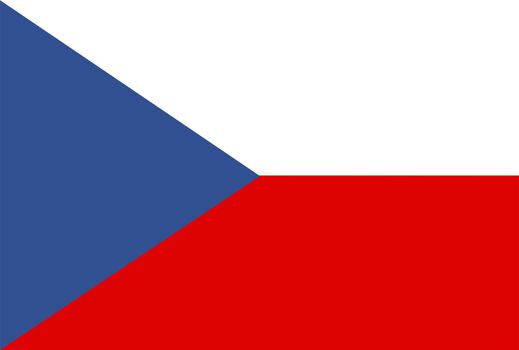 2D illustration of the flag of Czech Republic vector