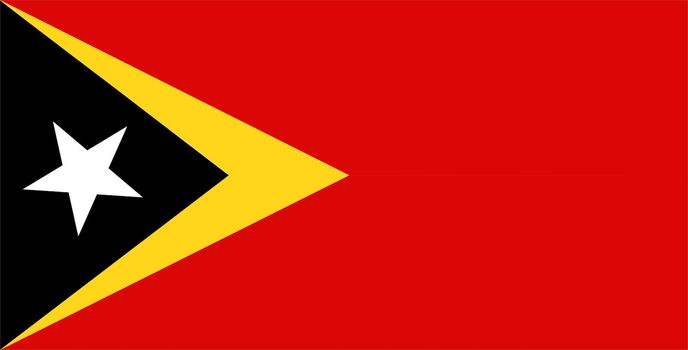 2D illustration of the flag of East Timor vector