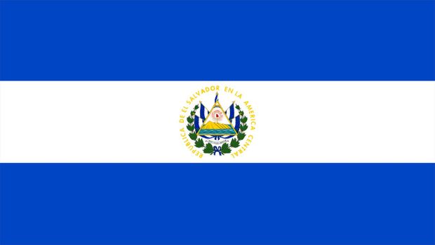 Flag of El Salvador with Coat of Arms