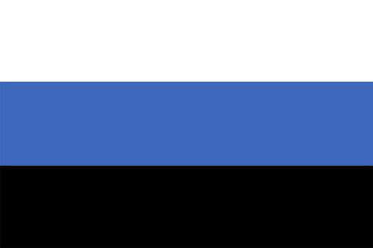 2D illustration of the flag of Estonia vector