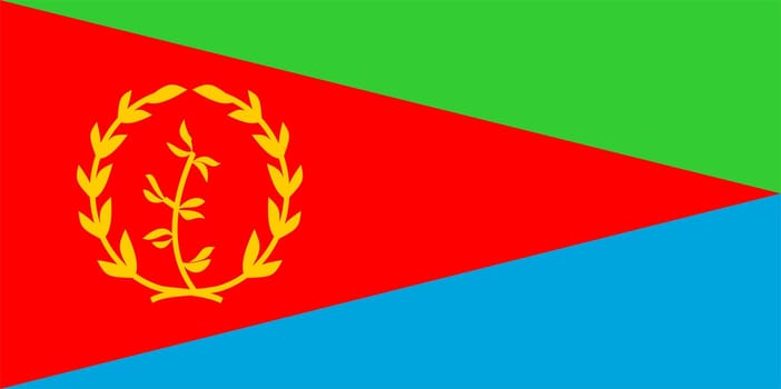 2D illustration of the flag of Eritrea