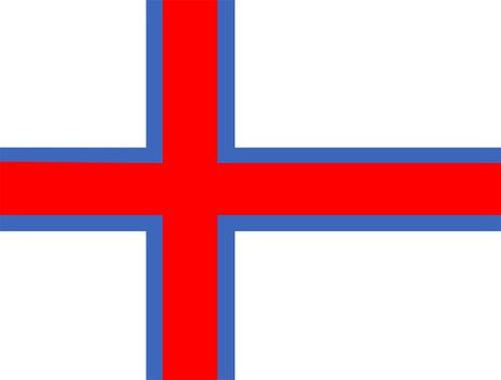2D illustration of the flag of Faroe vector