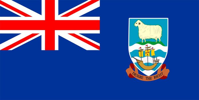 2D illustration of the flag of Falkland Islands