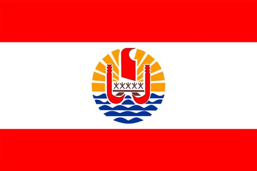 2D illustration of the flag of French Polynesia