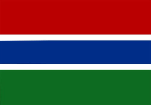 2D illustration of the flag of Gambia