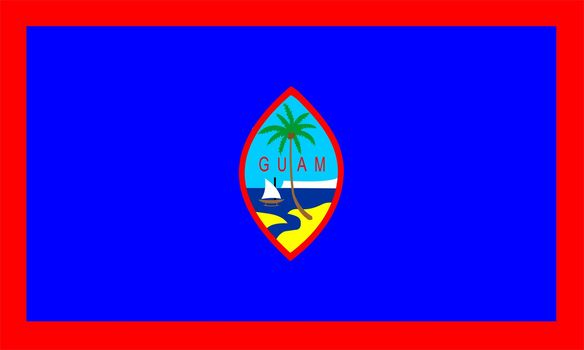 2D illustration of the flag of Guam