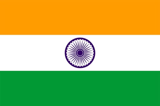 2D illustration of the flag of India