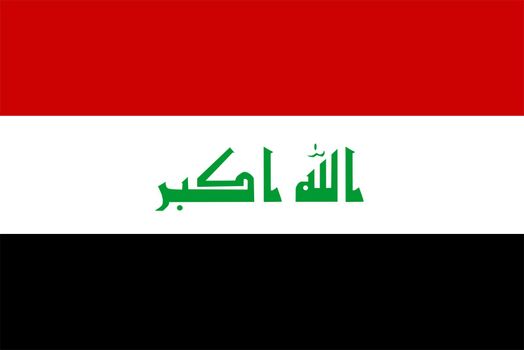2D illustration of the flag of Iraq vector