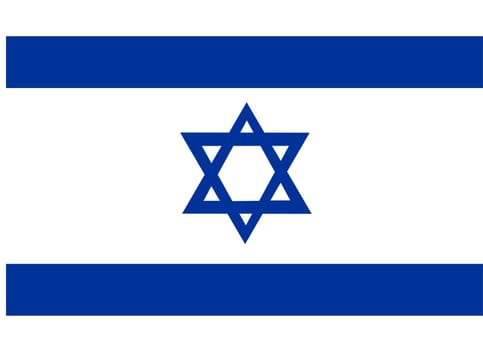 2D illustration of the flag of Israel vector