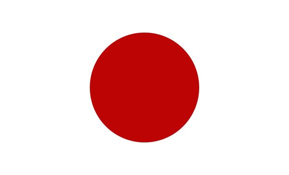 Flag of Japan national country symbol illustration