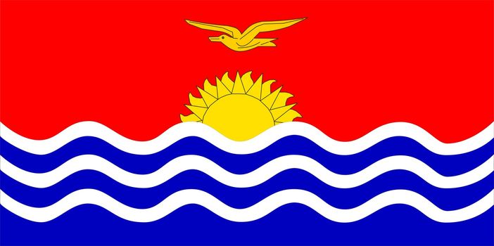 2D illustration of the flag of Kiribati