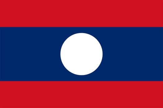 Flag of Laos national country symbol illustration