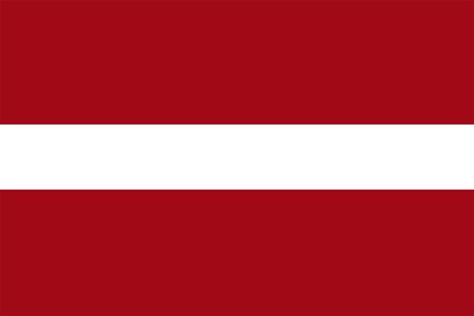 2D illustration of the flag of Latvia vector