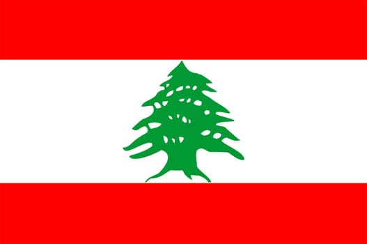 2D illustration of the flag of Lebanon