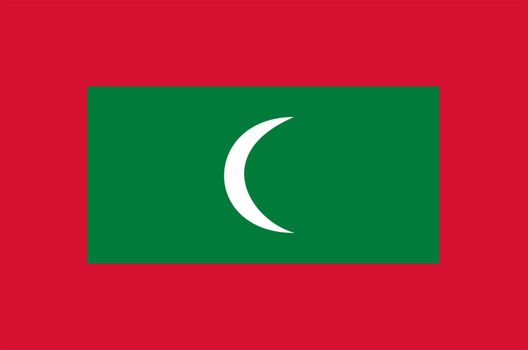2D illustration of the flag of Maldives vector