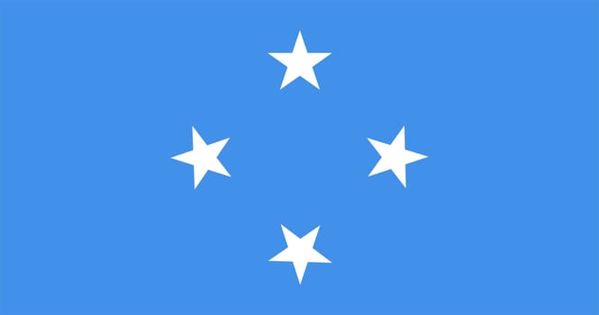 2D illustration of the flag of Micronesia vector
