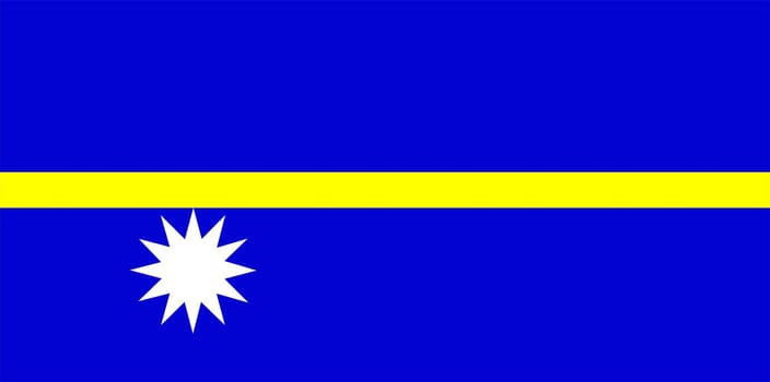 2D illustration of the flag of Nauru vector