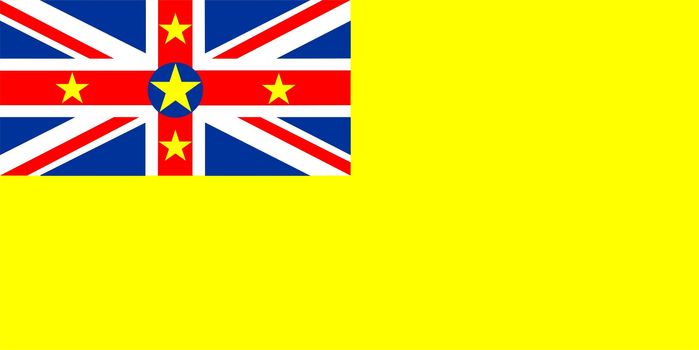 2D illustration of the flag of Niue vector