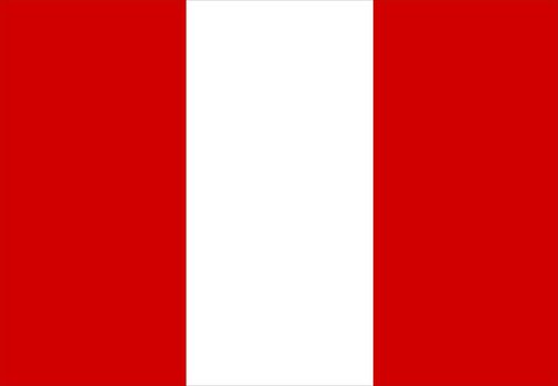 2D illustration of the flag of Peru vector
