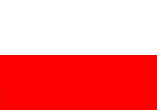 2D illustration of the flag of Poland vector