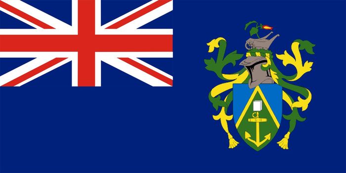 2D illustration of the flag of Pitcairn Islands vector