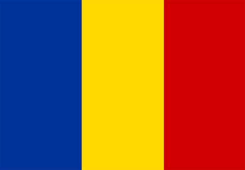 2D illustration of the flag of Romania vector
