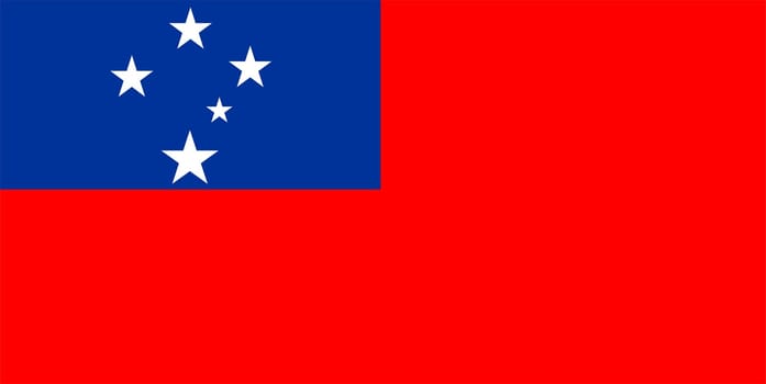 2D illustration of the flag of Samoa vector