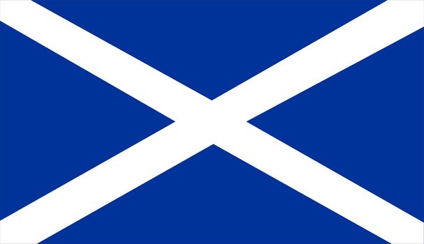 2D illustration of the flag of Scotland