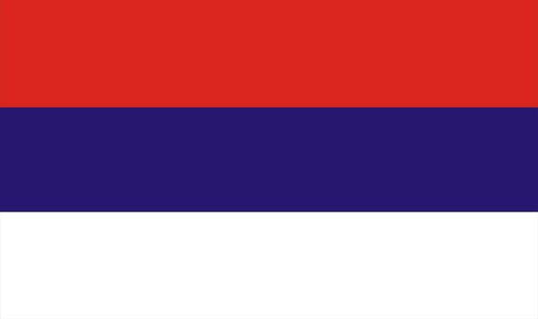 2D illustration of the flag of Serbia