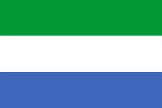 2D illustration of the flag of sierra leone