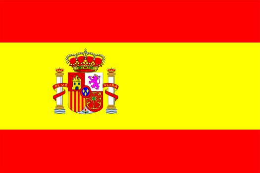 2D illustration of the flag of Spain