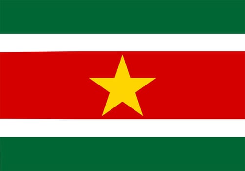 2D illustration of the flag of suriname