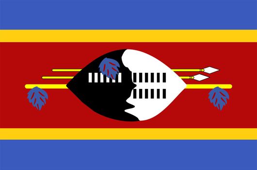 2D illustration of the flag of Swaziland