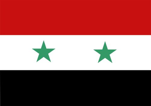 2D illustration of the flag of syria