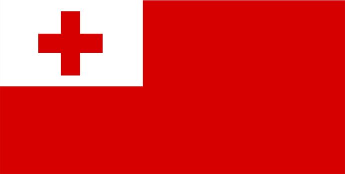 2D illustration of the flag of Tonga