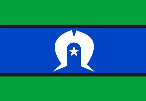 2D illustration of the flag of Torres Strait 