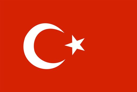 2D illustration of the flag of Turkey