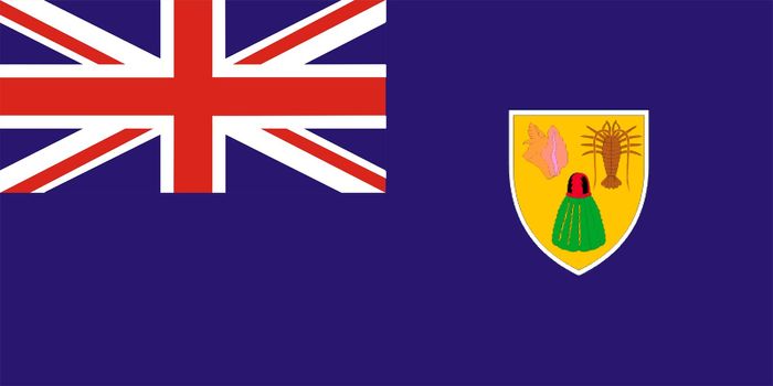 2D illustration of the flag of Turks and Caicos