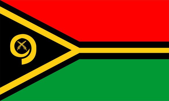 2D illustration of the flag of Vanuatu
