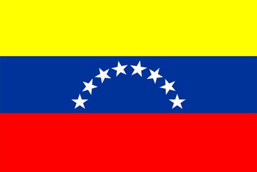 2D illustration of the flag of Venezuela