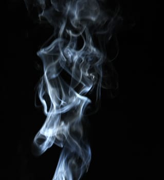 Smoke with a black background. Abstract element to help your design