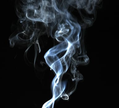 Smoke with a black background. Abstract element to help your design